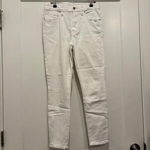 Good American Good Waist High Rise Skinny Jeans White Denim Size 4/27